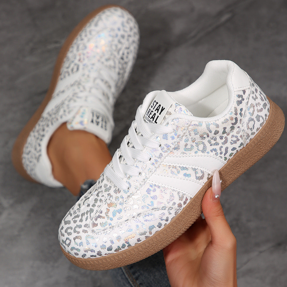 Fashionable Casual White Sneakers For Women